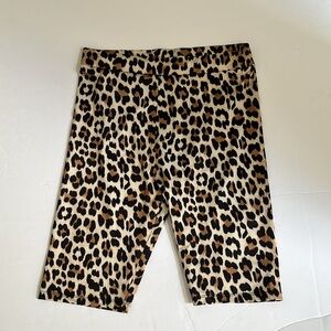 NWOT Zara leopard bike short
